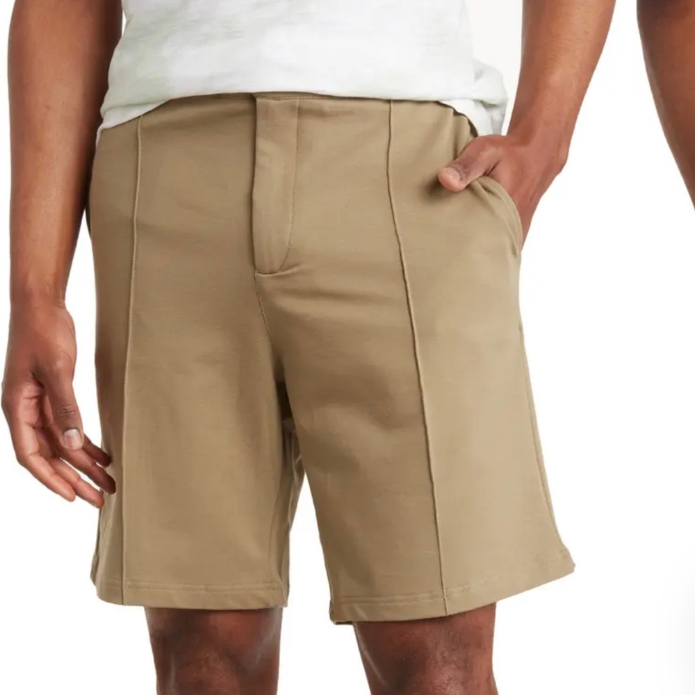 NWT French Terry Fleece Chino Shorts - STONE ROSE